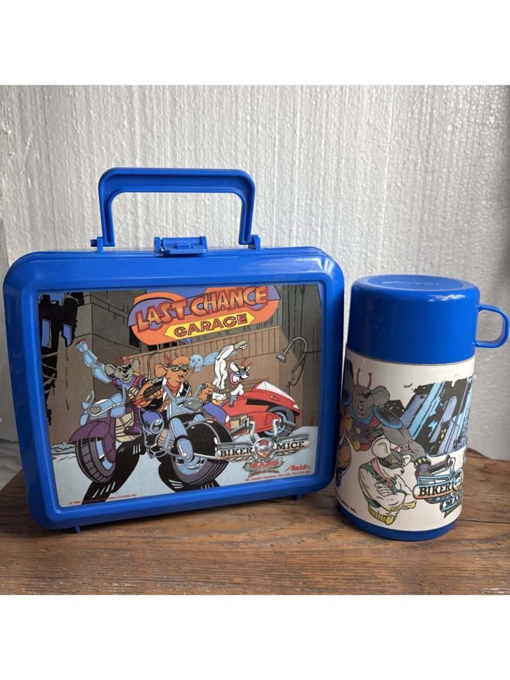 Biker Mice From Mars Lunch Box Thermos Complete Last Chance Garage Vintage 1994
